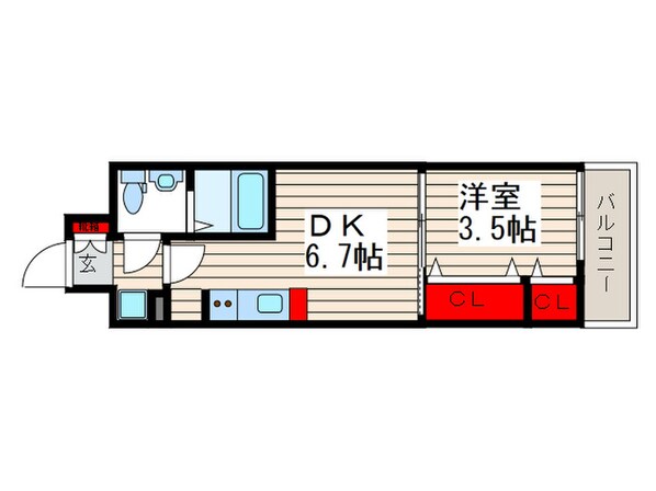 アーバネックス菊川Ⅱの物件間取画像